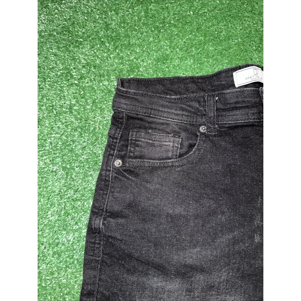 Don't Think Twice Skinny Fit Denim Shorts Washed Black Men's Size 34